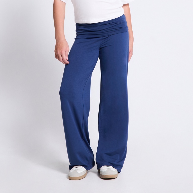 Foldable wide pants "Eleni star" Navy